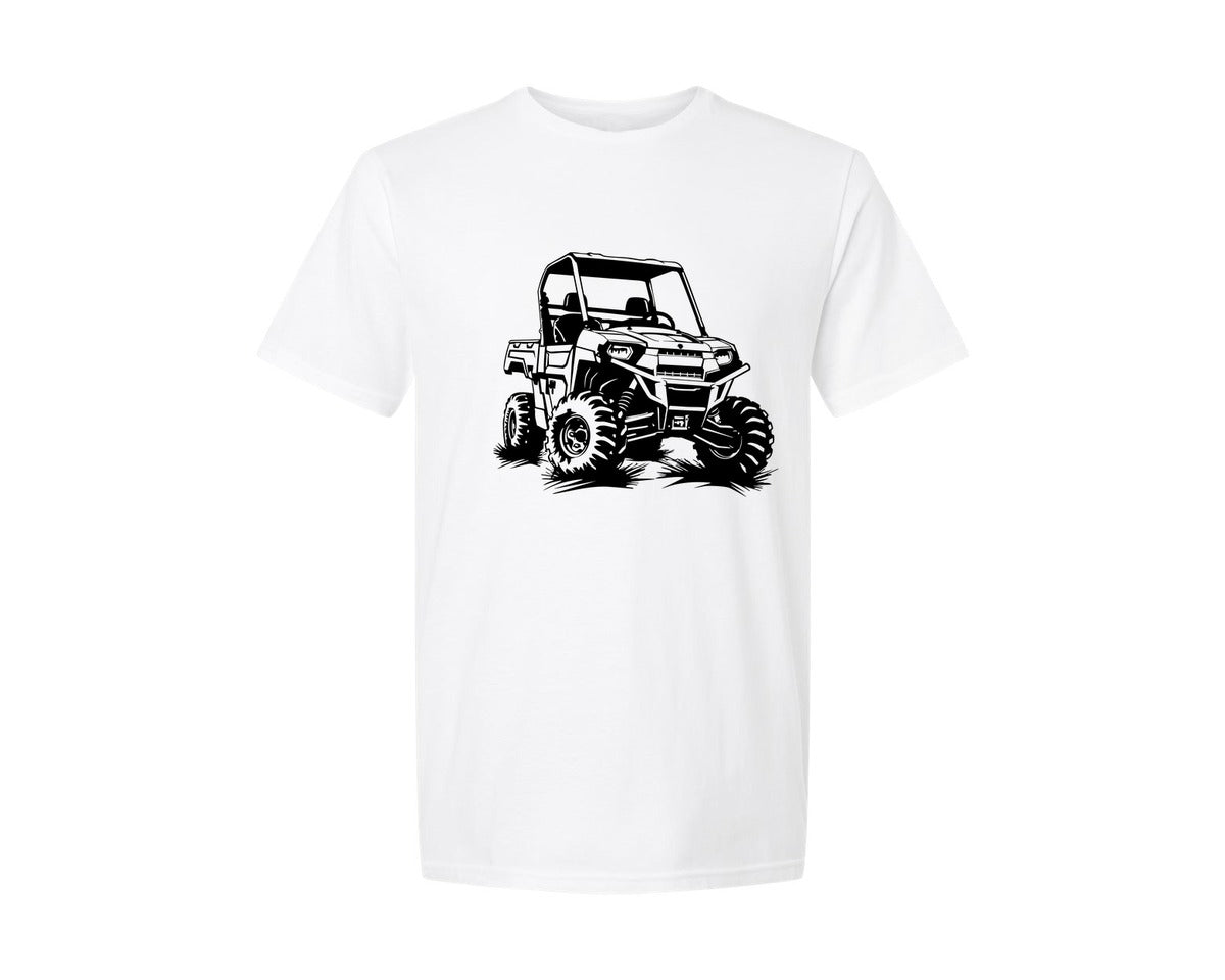 brand:Generic|color:White|Atv Atv Riding Graphic T-Shirt