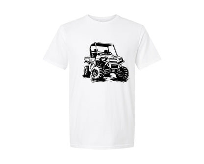 brand:Generic|color:White|Atv Atv Riding Graphic T-Shirt