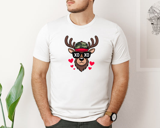 Xoxo Deer Hunting Valentines Day 4 Graphic T-Shirt