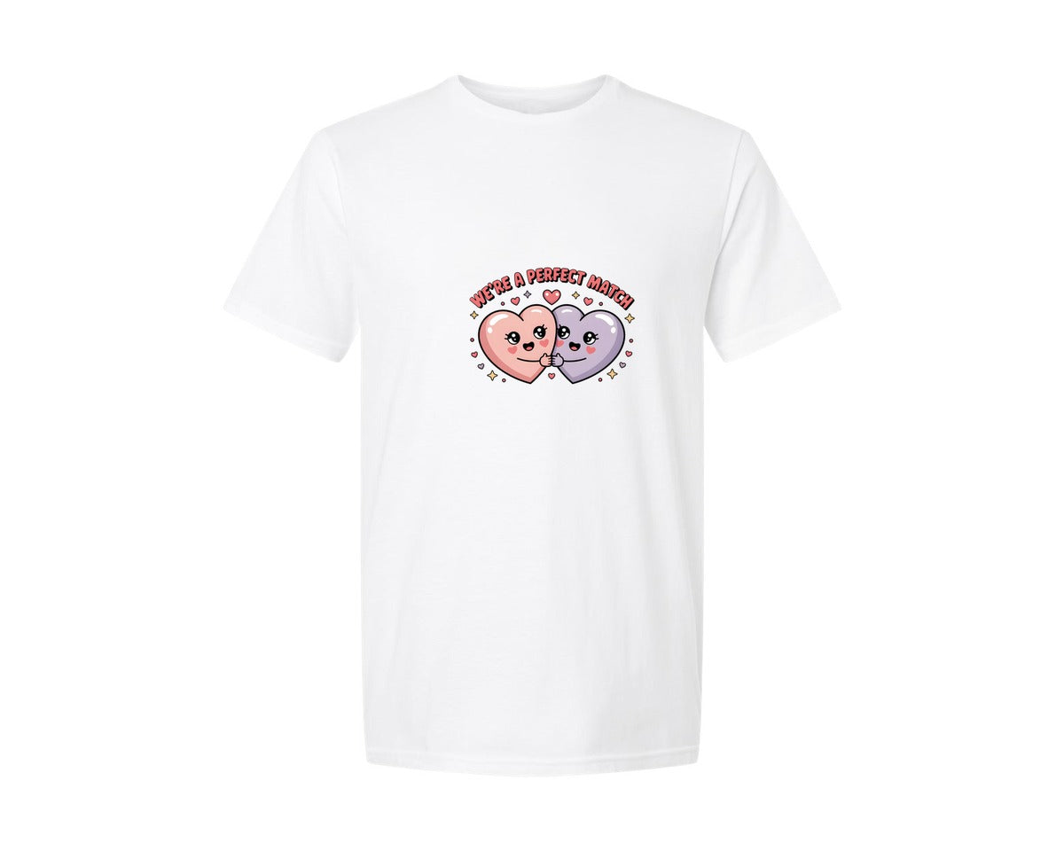 brand:Generic|color:White|Were A Perfect Match 11 Graphic T-Shirt