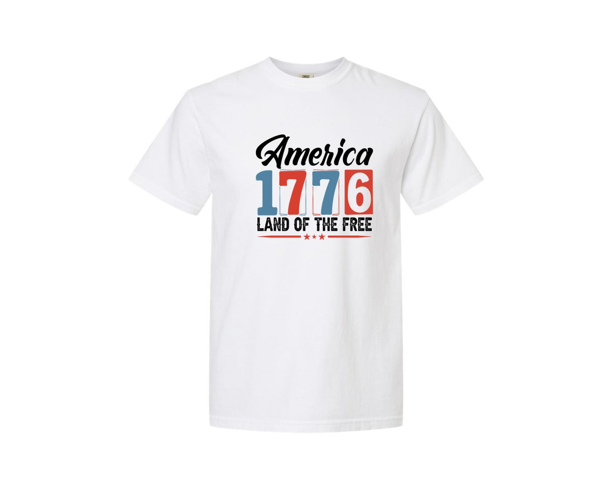 brand:Comfort Colors|color:White|1776 4Th Of July America Graphic T-Shirt