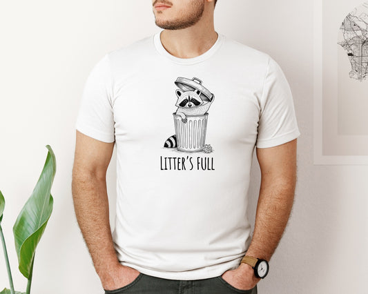 Cute Raccoon In Trash Can Graphic T-Shirt