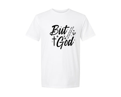 brand:Generic|color:White|But God Christian Shirt Graphic T-Shirt