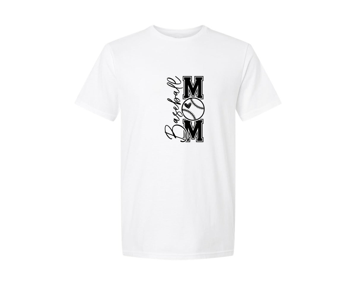 brand:Generic|color:White|Baseball Mom Baseball Mom 2 Graphic T-Shirt