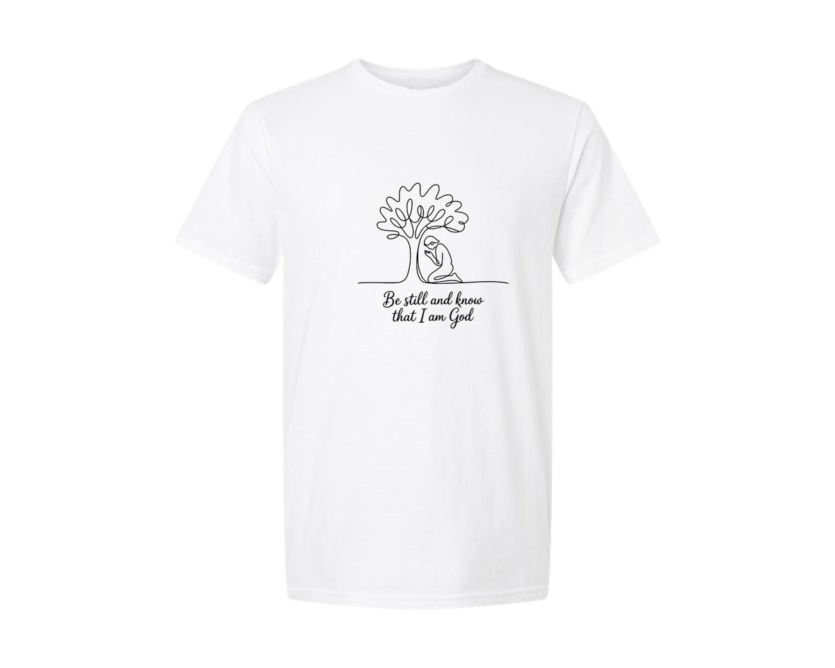 brand:Generic|color:White|Be Still And Know Christian 2 Graphic T-Shirt