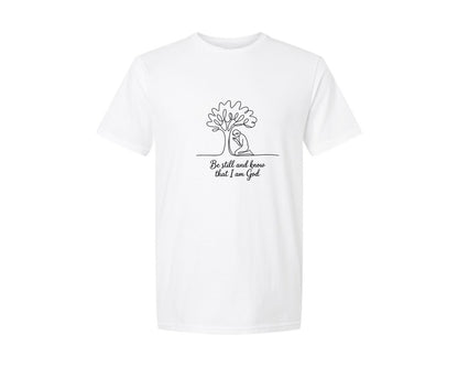 brand:Generic|color:White|Be Still And Know Christian 2 Graphic T-Shirt