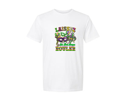 brand:Generic|color:White|Laissez Les Bon Temps Rouler Faux Sequin Graphic T-Shirt