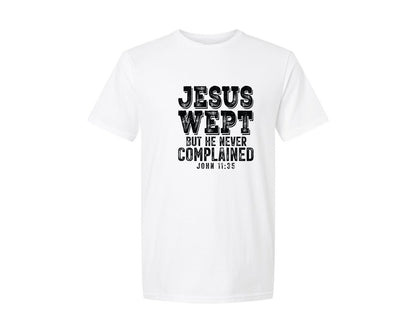 brand:Generic|color:White|Jesus Wept Christian Graphic T-Shirt