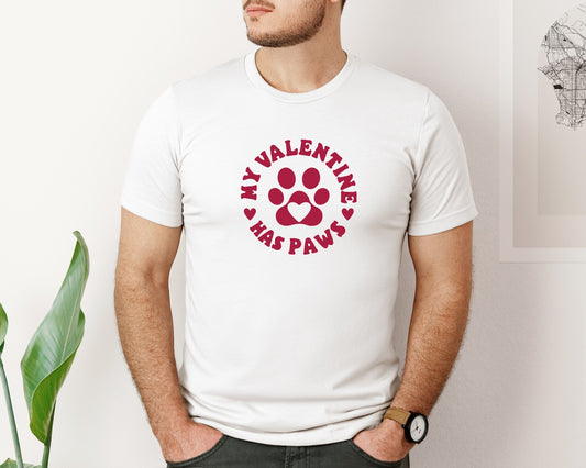 My Dog Is My Valentine Cutting 5 Graphic T-Shirt