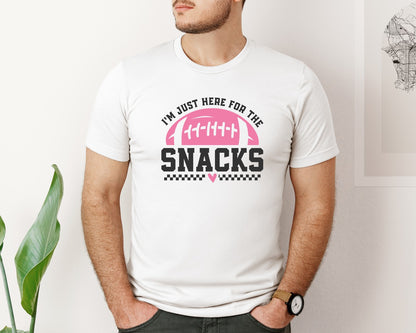 brand:Bella Canvas|color:White|Im Just Here For The Snacks 4 Graphic T-Shirt