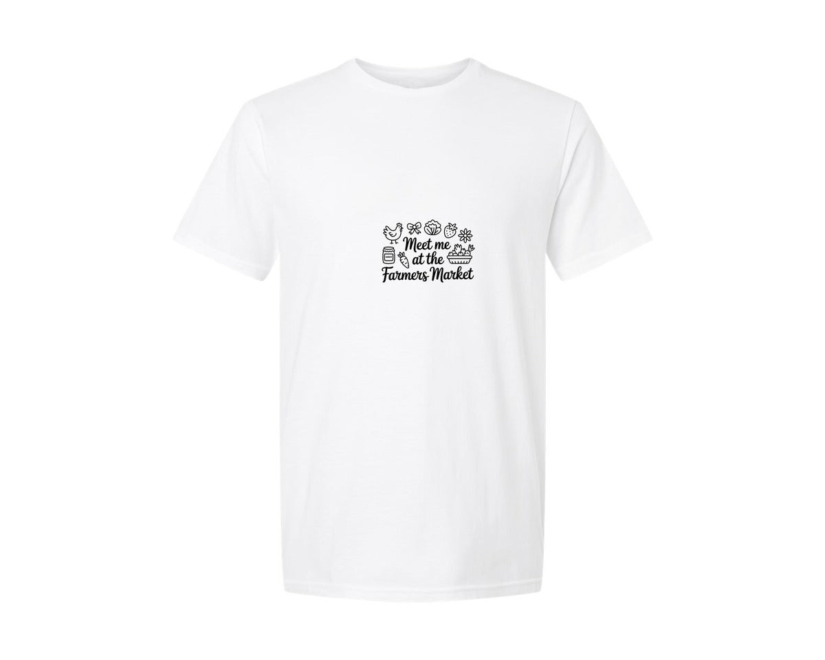 brand:Generic|color:White|Meet Me At The Farmers Market 3 Graphic T-Shirt