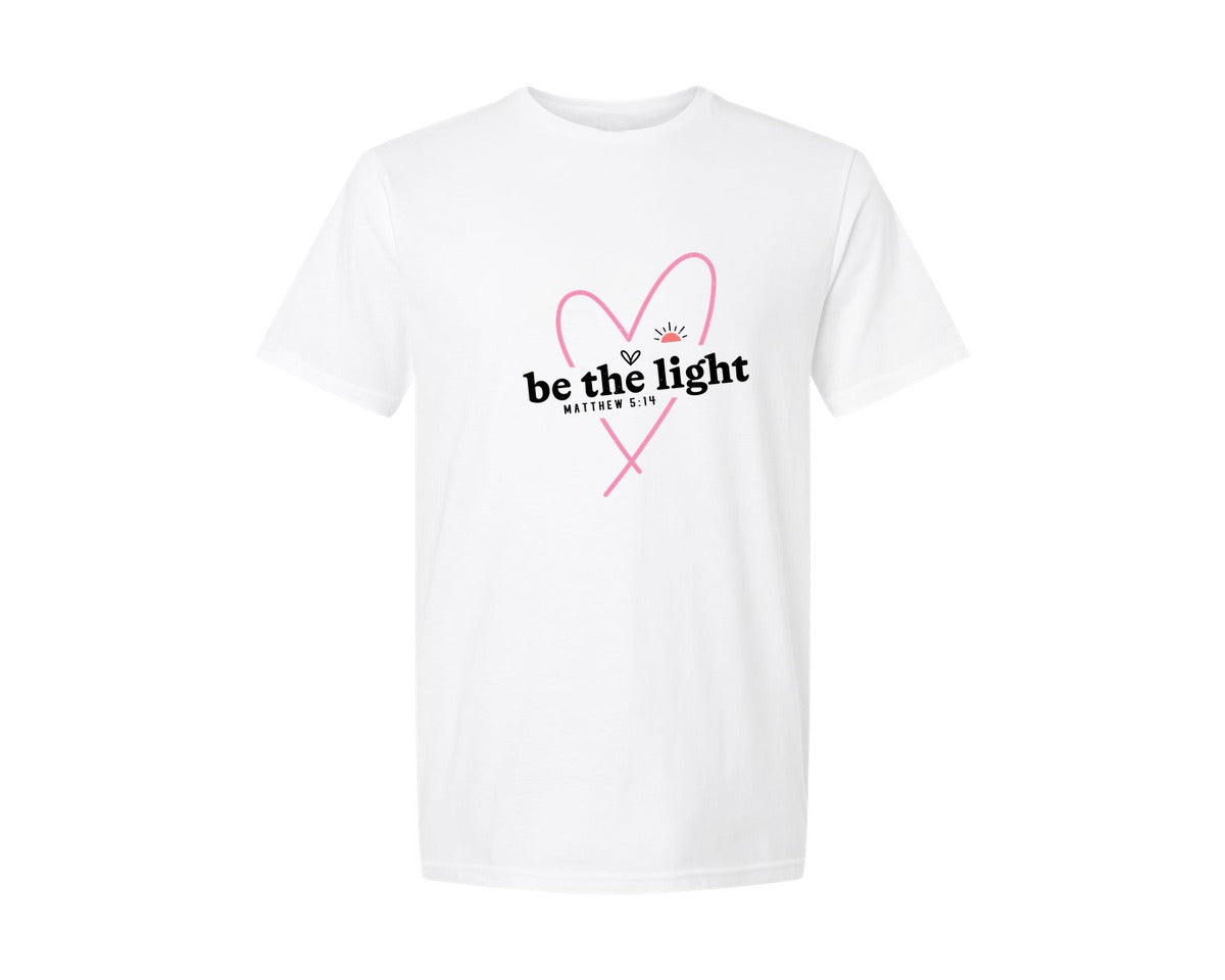 brand:Generic|color:White|Be The Light Mathew 514 Popular 2 Graphic T-Shirt
