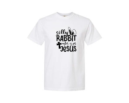 brand:Comfort Colors|color:White|Silly Rabbit Easter Is For Jesus Ea Graphic T-Shirt