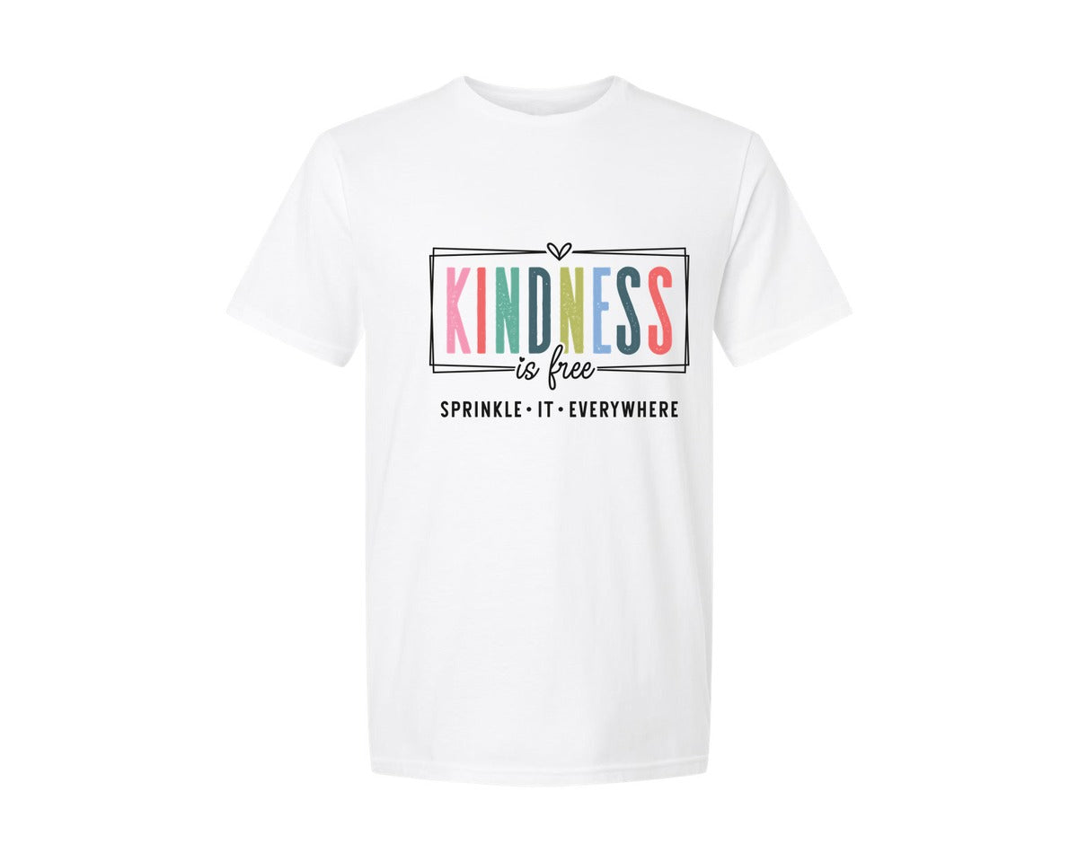 brand:Generic|color:White|Kindness Positive Saying Sprinkle 3 Graphic T-Shirt