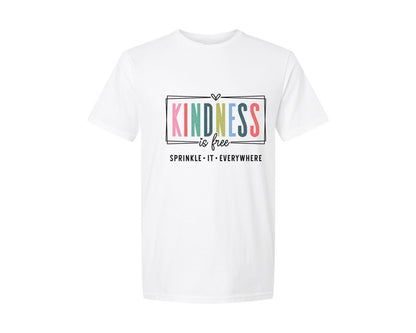 brand:Generic|color:White|Kindness Positive Saying Sprinkle 3 Graphic T-Shirt