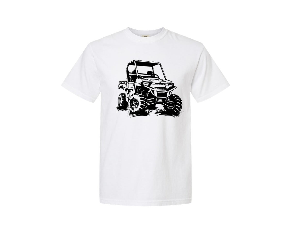 brand:Comfort Colors|color:White|Atv Atv Riding Graphic T-Shirt