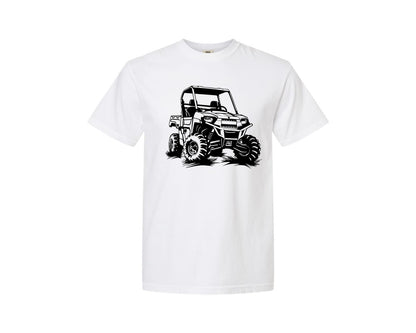 brand:Comfort Colors|color:White|Atv Atv Riding Graphic T-Shirt