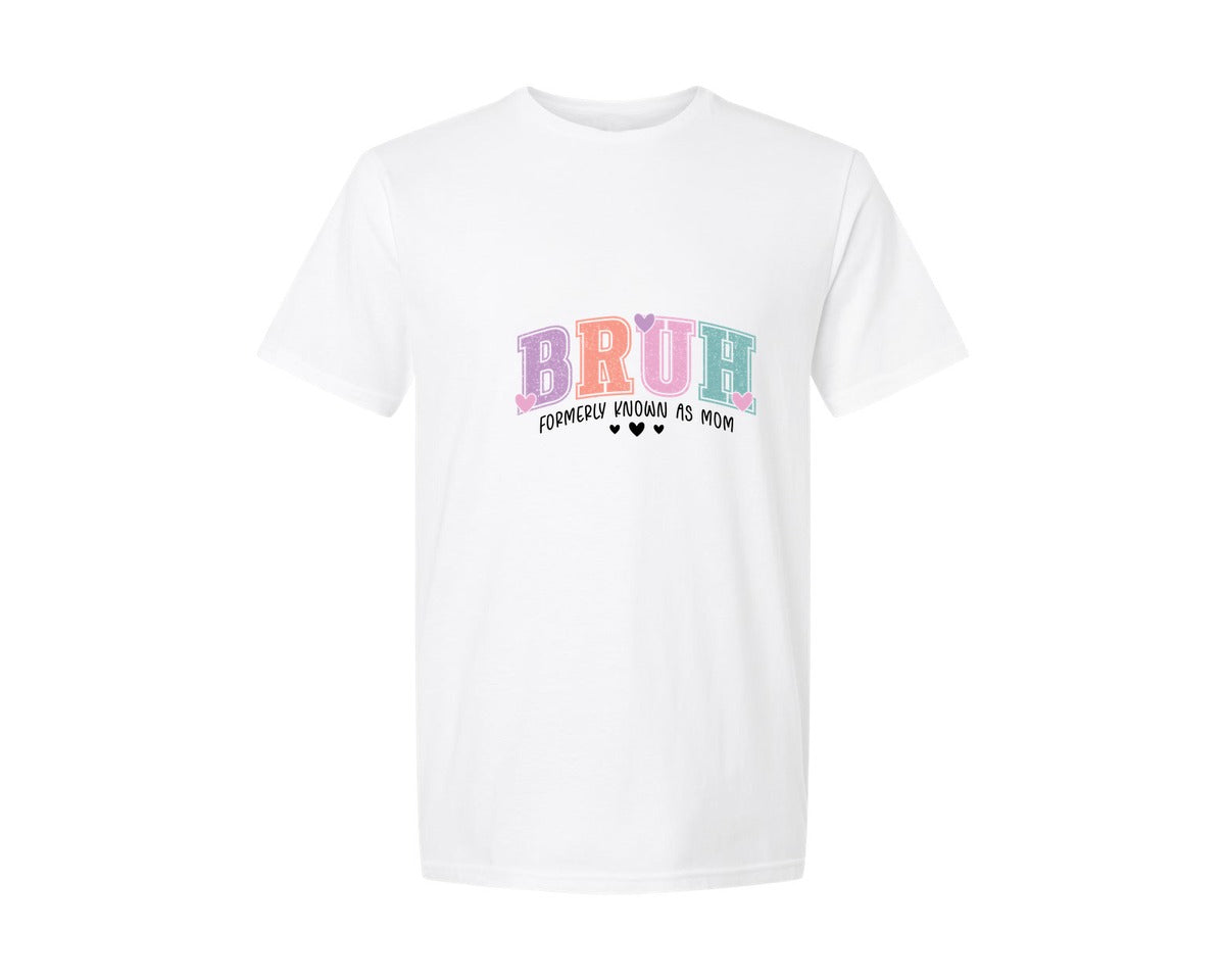 brand:Generic|color:White|Bruh Formerly Known As Mom Mom Life Graphic T-Shirt