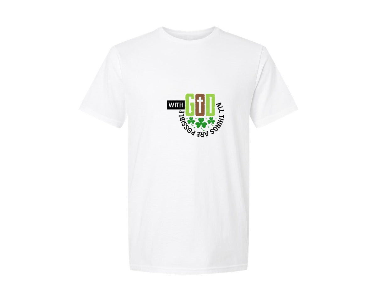 brand:Generic|color:White|Christian Cross St Patricks Graphic T-Shirt