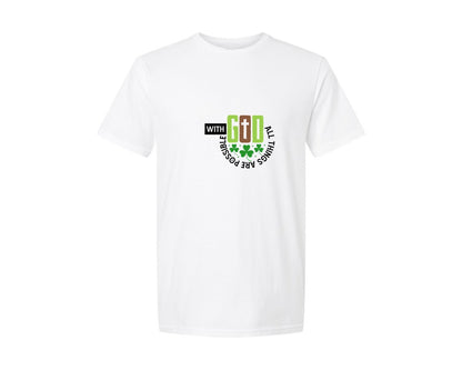 brand:Generic|color:White|Christian Cross St Patricks Graphic T-Shirt