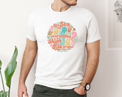 brand:Bella Canvas|color:White|Christian Summer Religious Beach Graphic T-Shirt