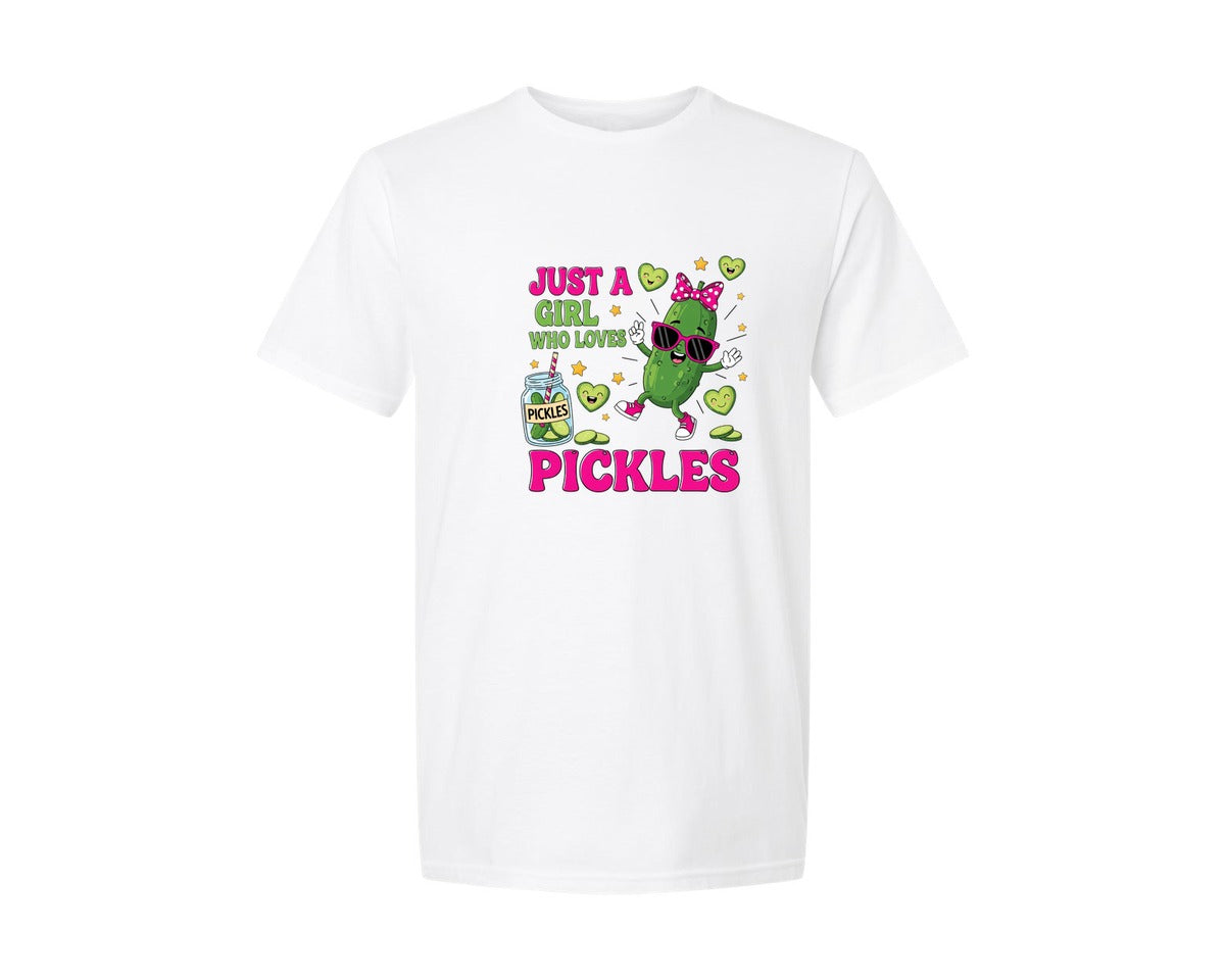 brand:Generic|color:White|Funny Pickle Queen Graphic T-Shirt