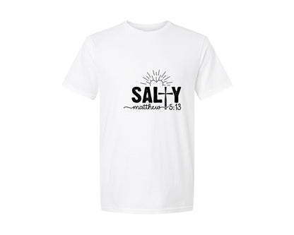 brand:Generic|color:White|Salty Christian Shirt Graphic T-Shirt
