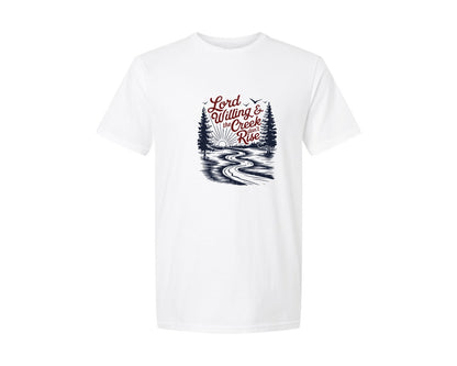 brand:Generic|color:White|Lord Willin And The Creek Dont Rise Graphic T-Shirt