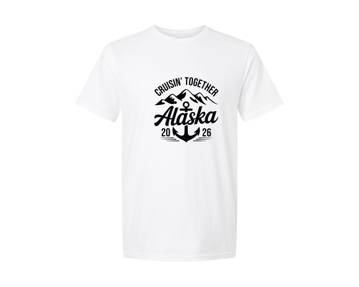 brand:Generic|color:White|Alaska Cruise 2025 Cruising Together 2 Graphic T-Shirt