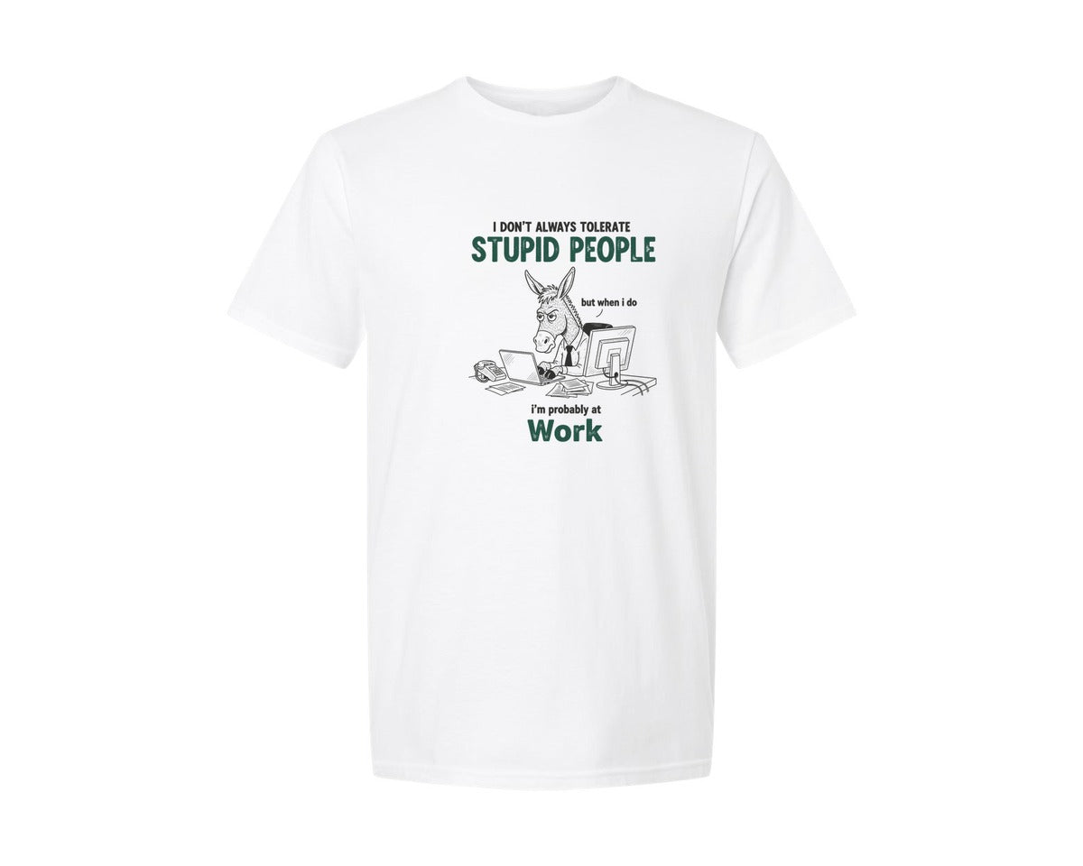 brand:Generic|color:White|Funny Office Humor Funny Horse Graphic T-Shirt