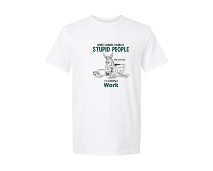 brand:Generic|color:White|Funny Office Humor Funny Horse Graphic T-Shirt