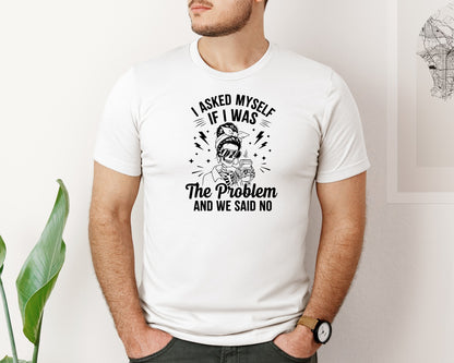 brand:Bella Canvas|color:White|Funny Sarcastic Myself Saying Shirt Graphic T-Shirt