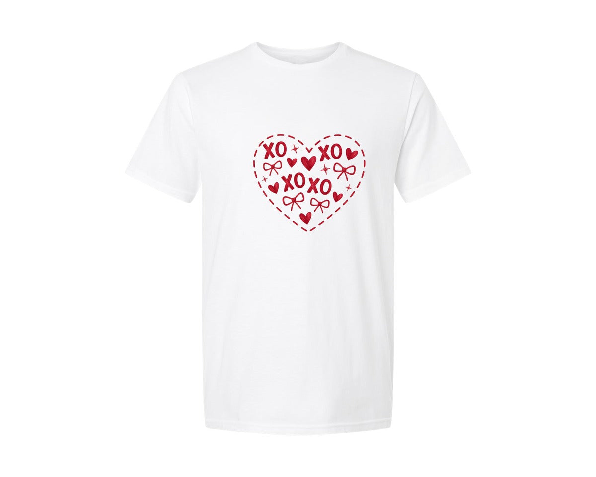 brand:Generic|color:White|Xoxo Valentines 3 Graphic T-Shirt