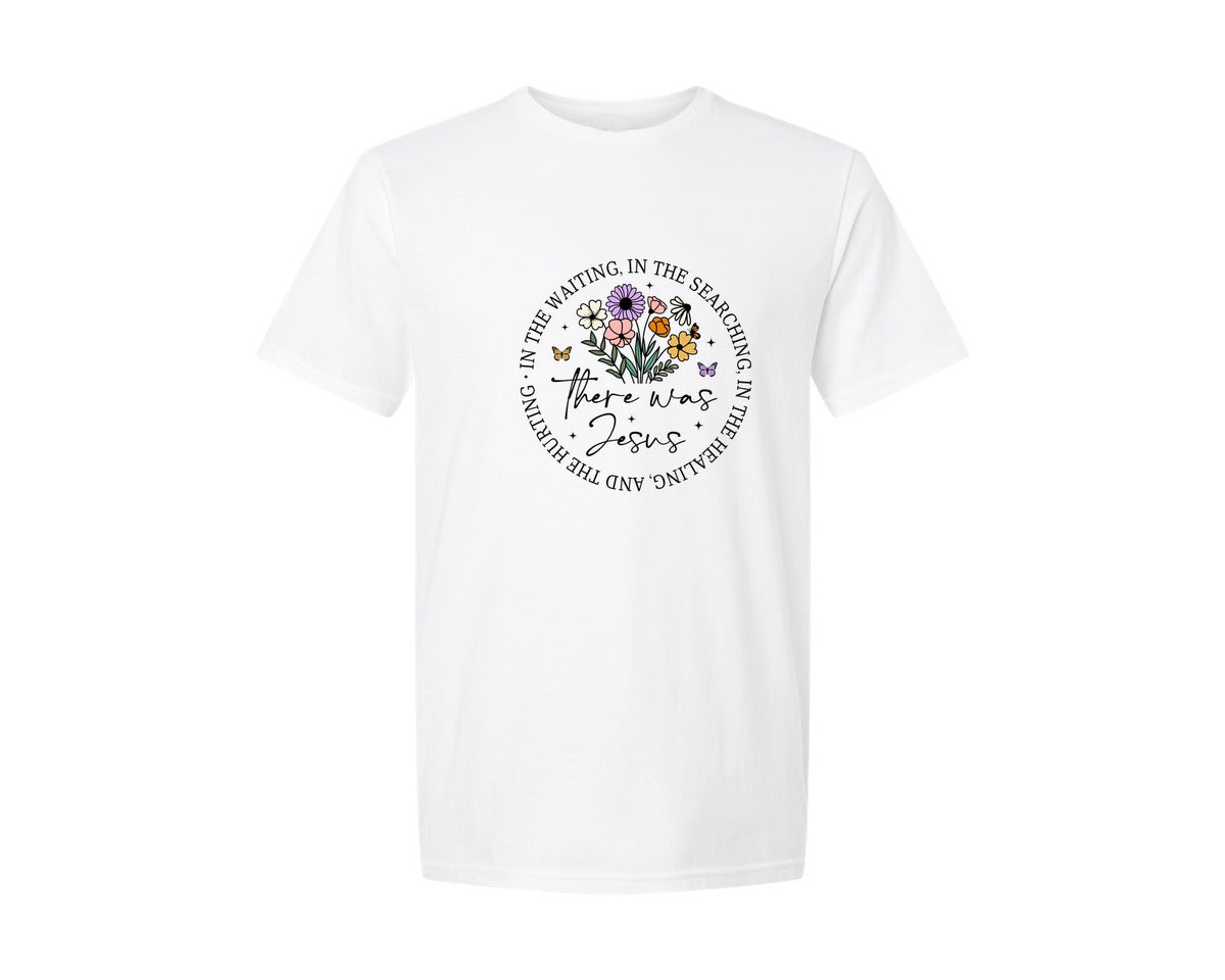 brand:Generic|color:White|There Was Jesus Jesus Christ Graphic T-Shirt