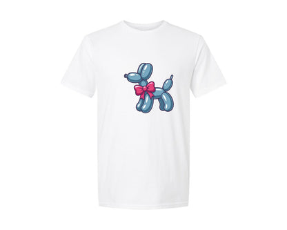brand:Generic|color:White|Pink Bow Balloon Dog 3 Graphic T-Shirt