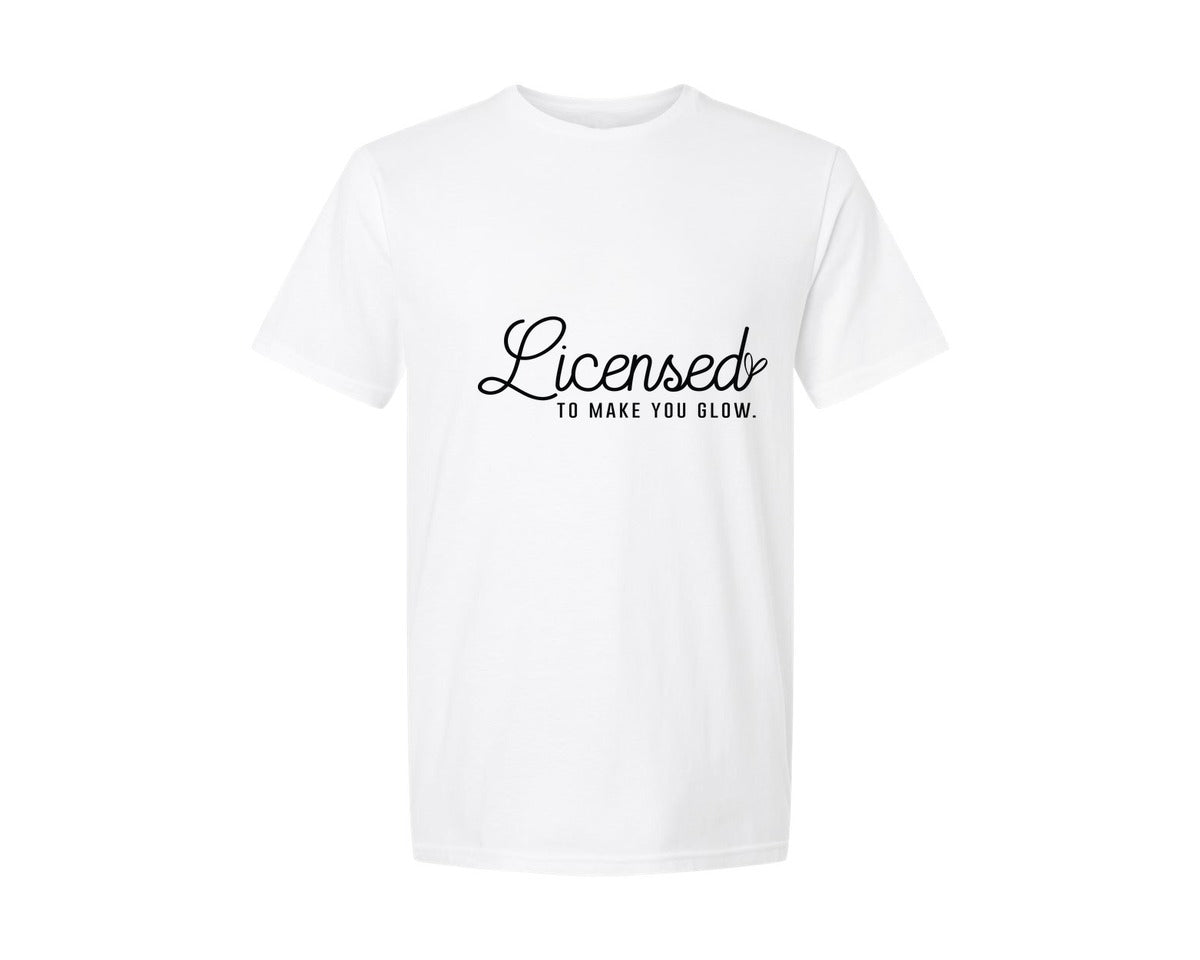 brand:Generic|color:White|Licensed To Make You Glow Graphic T-Shirt