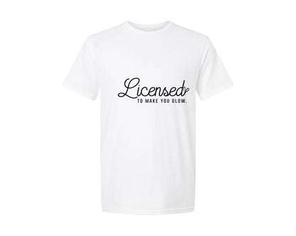 brand:Generic|color:White|Licensed To Make You Glow Graphic T-Shirt