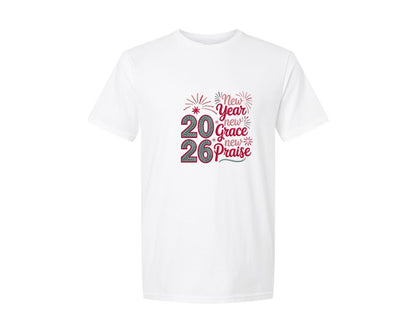 brand:Generic|color:White|2026 New Year Knitted Yarn Graphic T-Shirt