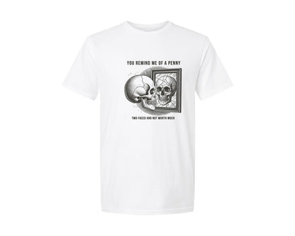 brand:Generic|color:White|Funny Sarcastic Skull Skeleton Graphic T-Shirt