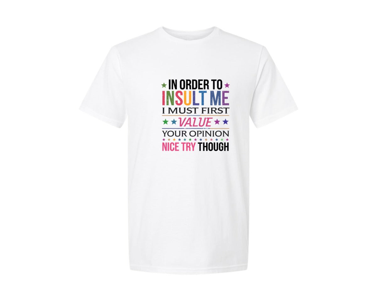 brand:Generic|color:White|Retro Funny Sarcastic Quote 2 Graphic T-Shirt