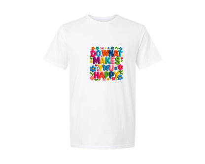 brand:Generic|color:White|Yarn Mental Health Make You Happy Graphic T-Shirt