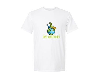 brand:Generic|color:White|Save Our Planet Dinosaurs Earth Day Graphic T-Shirt
