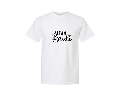 brand:Comfort Colors|color:White|Team Bride Bride Graphic T-Shirt