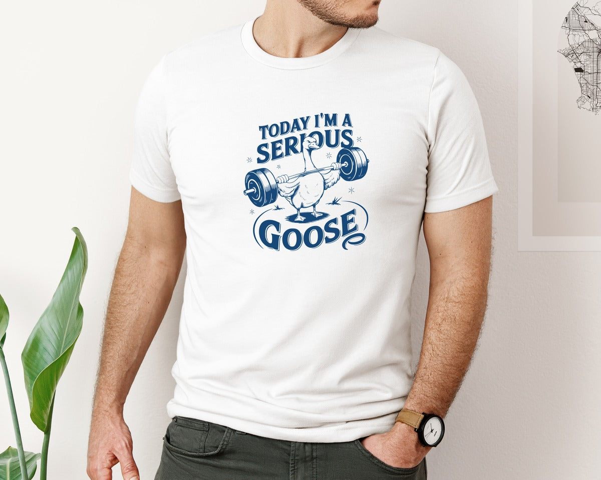 brand:Bella Canvas|color:White|Today Im A Serious Goose Bird T Shirt 2 Graphic T-Shirt