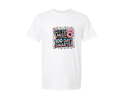 brand:Generic|color:White|100 Days Of School Little Miss 100 2 Graphic T-Shirt