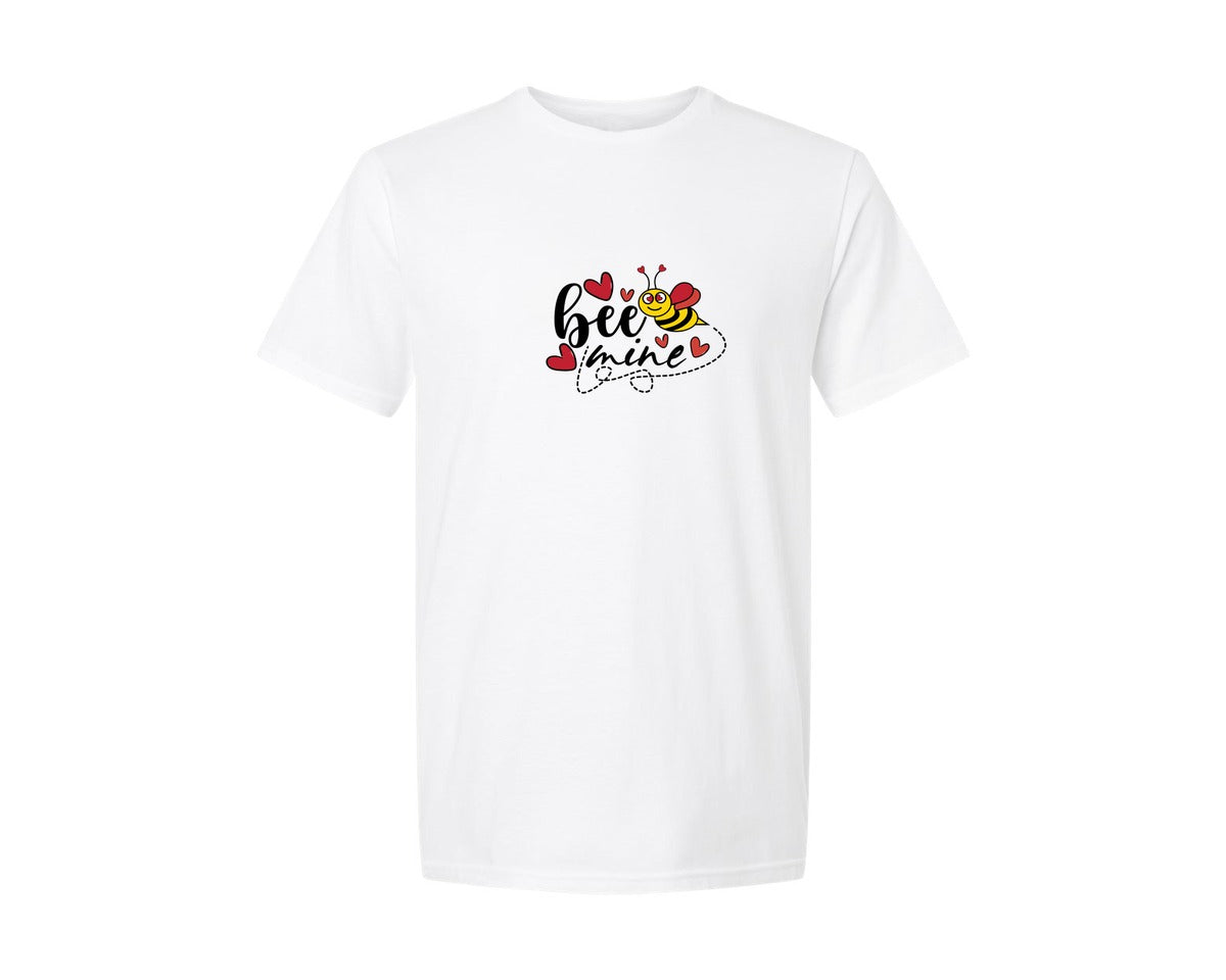 brand:Generic|color:White|Bee Mine Valentine Day Graphic T-Shirt