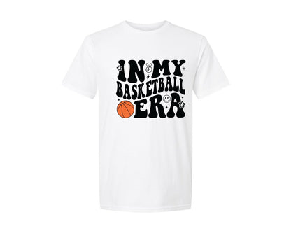 brand:Generic|color:White|In My Basketball Era Sport Game Day 2 Graphic T-Shirt