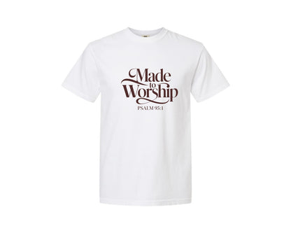 brand:Comfort Colors|color:White|Made To Worship Psalm 951 Design 3 Graphic T-Shirt