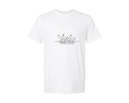 brand:Generic|color:White|Chicken Raising Jesus Praising 2 Graphic T-Shirt