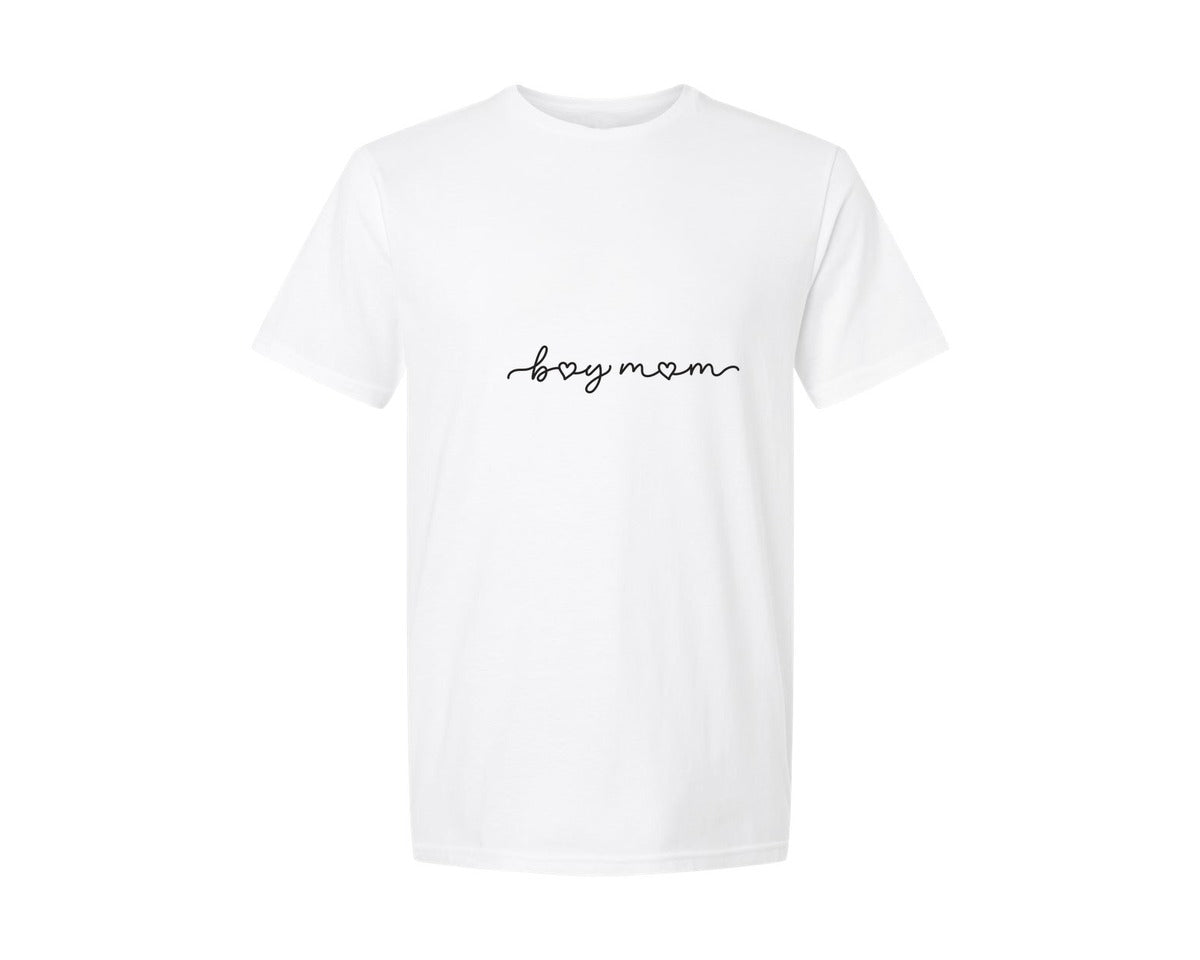 brand:Generic|color:White|Boy Mama Boy Mom Life Boy Mama Graphic T-Shirt